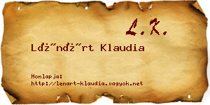 Lénárt Klaudia névjegykártya